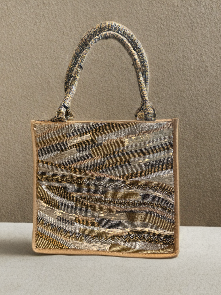 American Beyond Summer Beaded Bag Neutrals