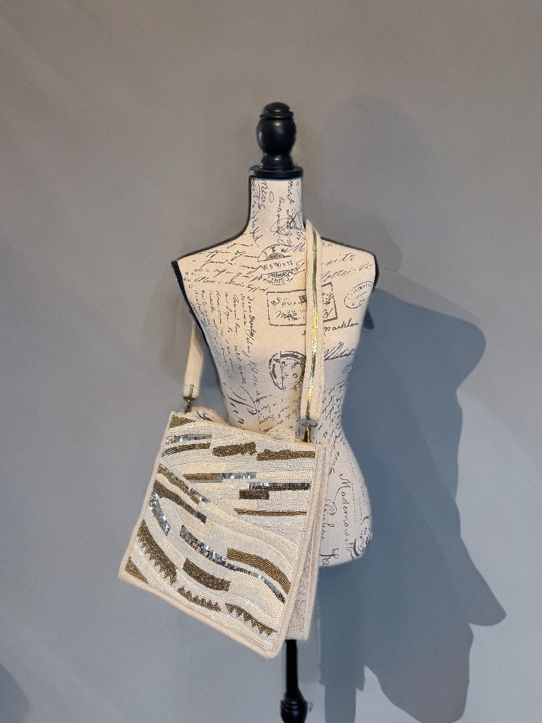 American Beyond Summer Beaded Bag Neutrals