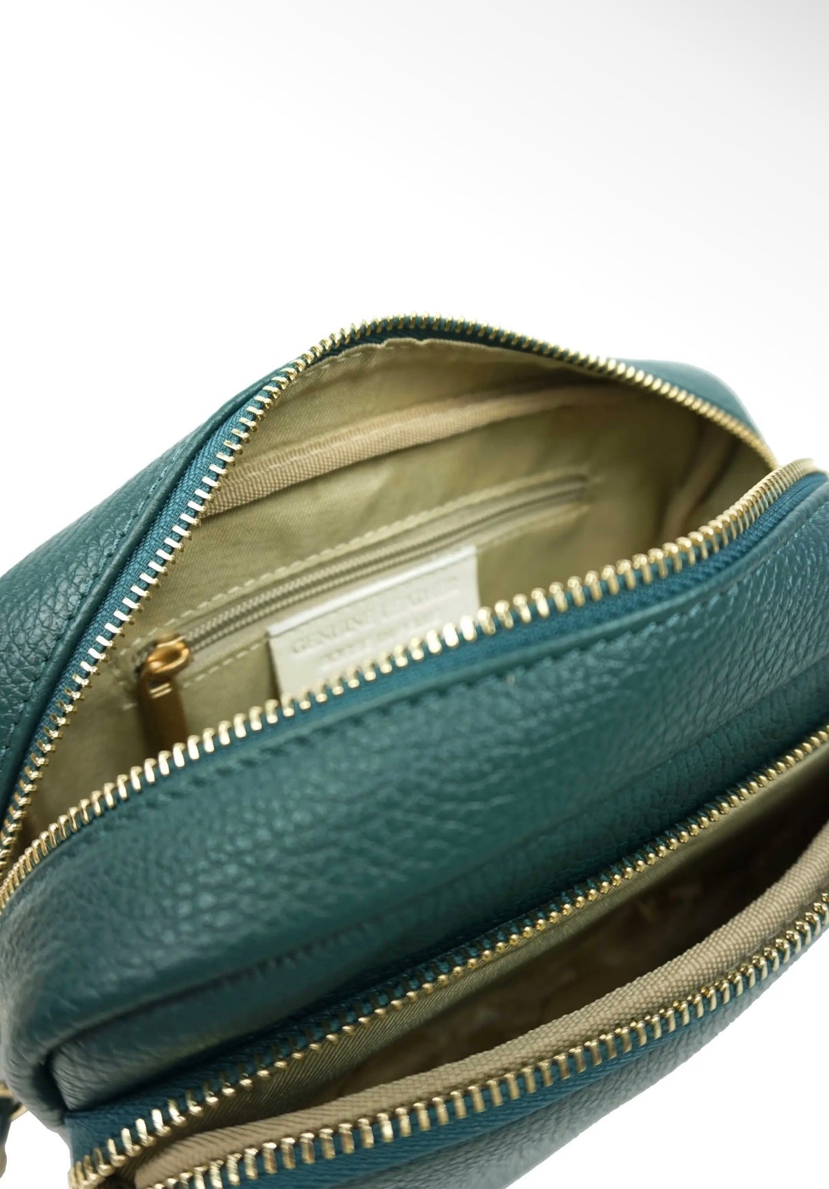 The Siena Double-Zip Leather Crossbody