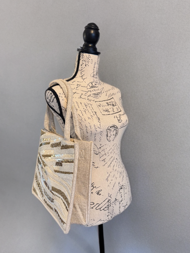 American Beyond Summer Beaded Bag Neutrals