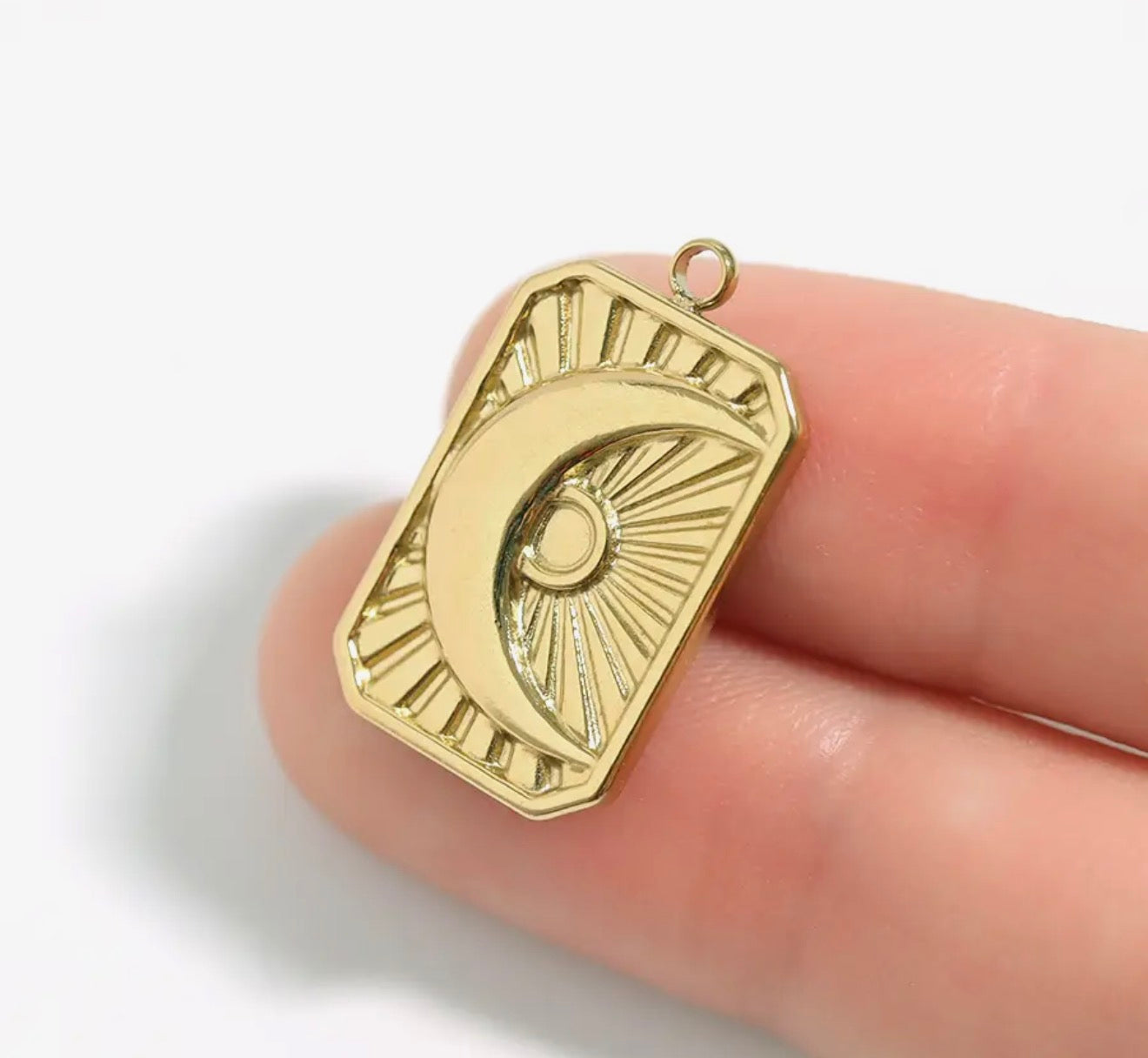 Sunburst Moon Charm