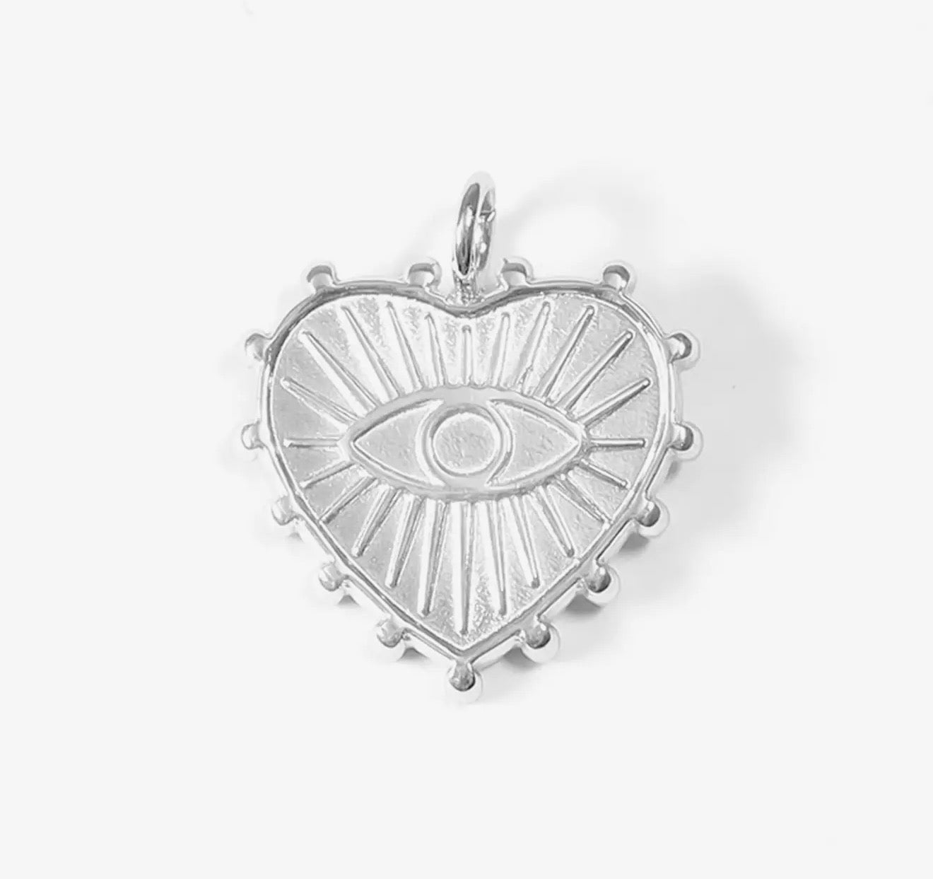 Evil Eye Heart Charm