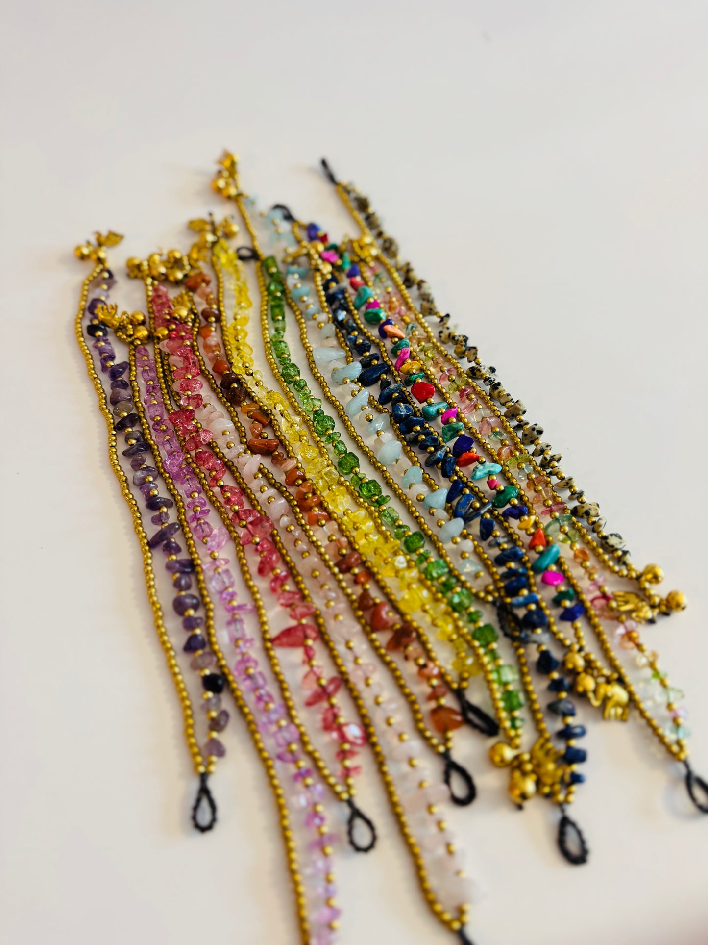 Pura Vida Brass Anklets - Crystals