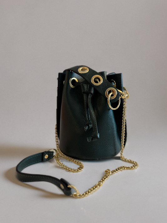 The Vera Italian Leather Bucket Bag