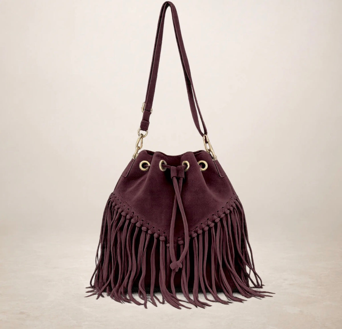 The Siena Suede Fringe Bag