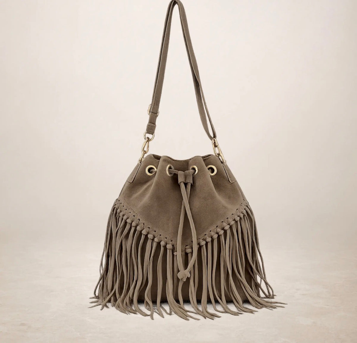 The Siena Suede Fringe Bag