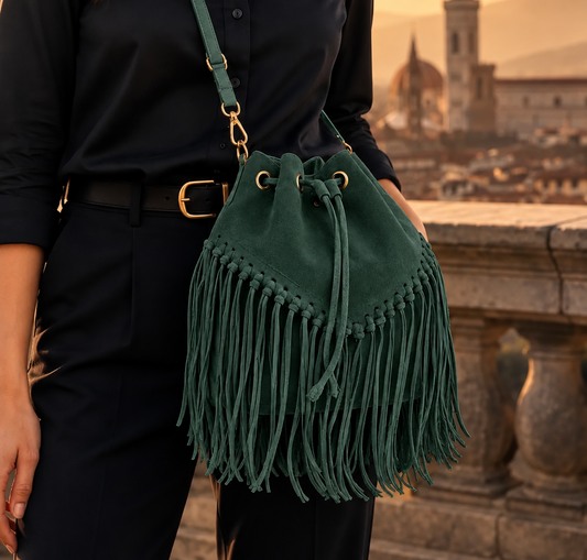 The Siena Suede Fringe Bag