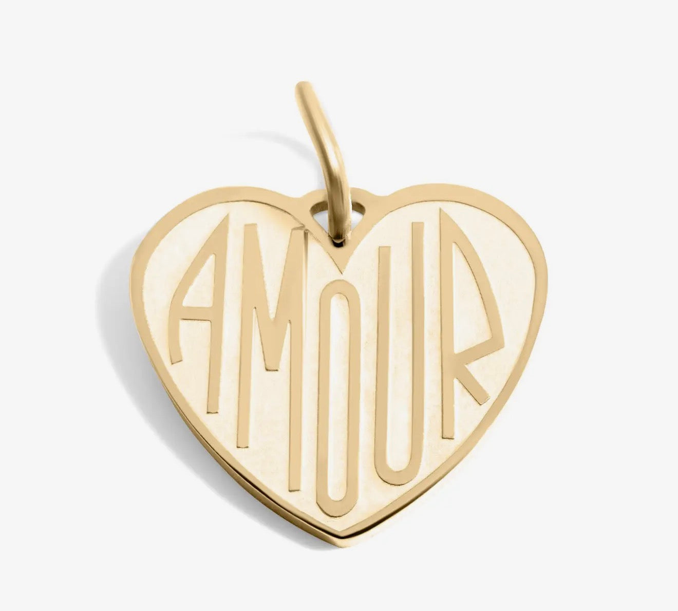 "Amour" Heart Charm