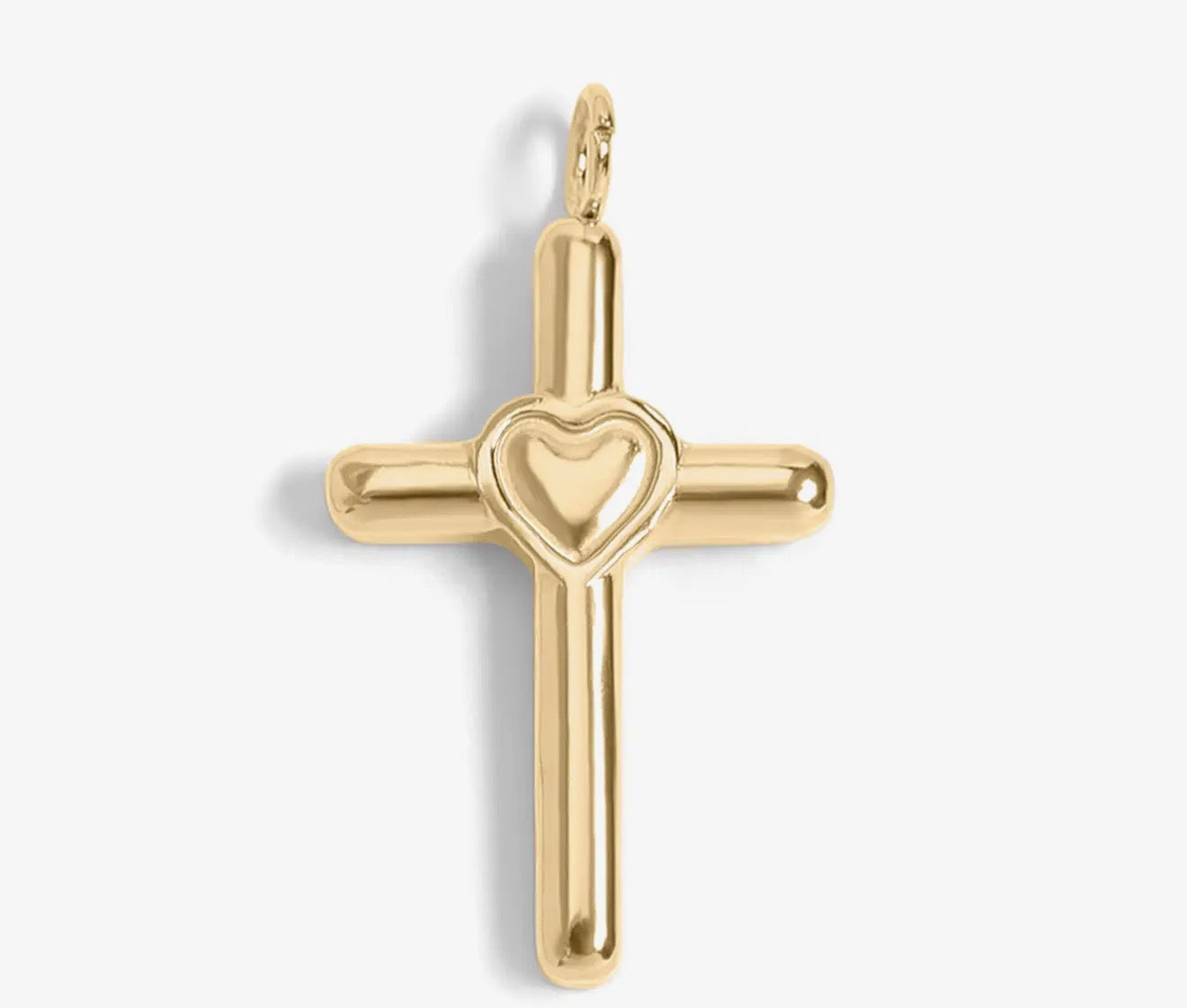Heart in Cross Charm