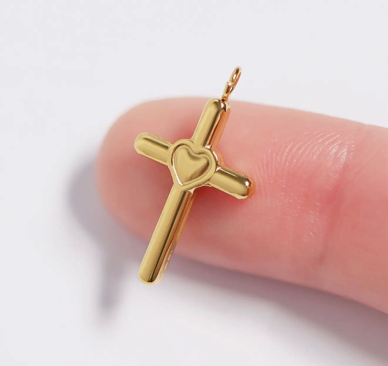 Heart in Cross Charm