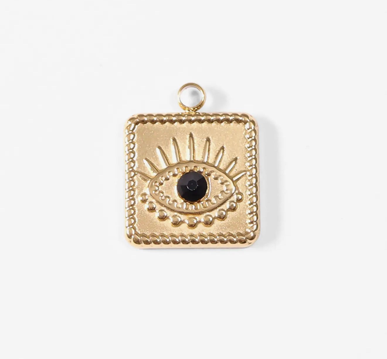 Black Stone Evil Eye Charm