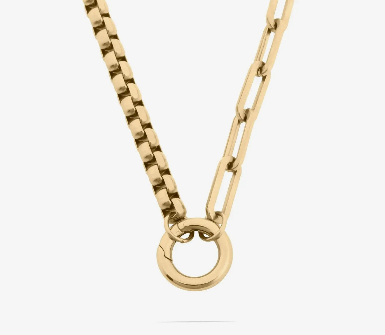 Paperclip Charm Holder Necklace