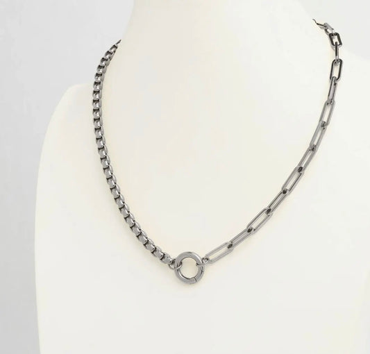 Paperclip Charm Holder Necklace